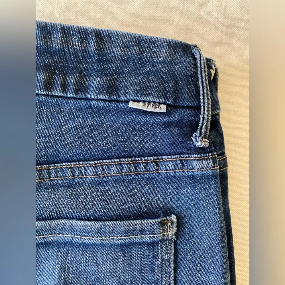 Mother The Looker High Waist Ankle Fray NightOwl Dark Wash Women's Blue Jeans 30 - Picture 4 of 12